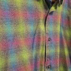 Luchiano Visconti Mens Boutique Vibrant Plaid Men's Button Down Shirt, Designer